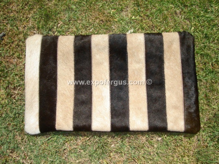 Cowhide pillow covers stripes