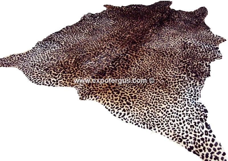 Cheetah cowhide rug