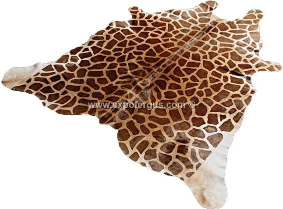 giraffe cowhide rug